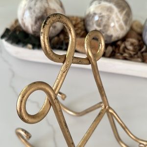Gold cookbook/decor book easel stand